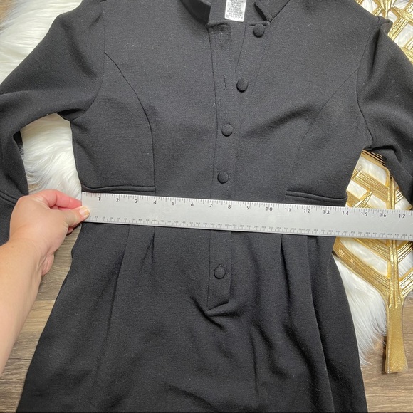 Diane Von Furstenberg Half Button Down Black Dress - Picture 8 of 12